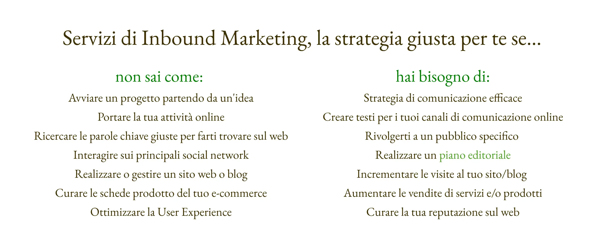 Analisi e consulenza in inbound marketing